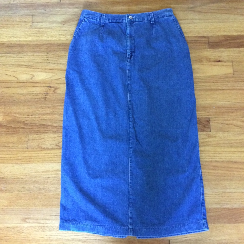 Long Denim Skirt